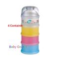 Linco 4 stackable  Milk Powder Container-Multicolor. 