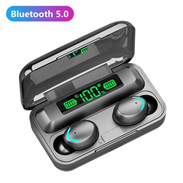 F9 TWS Bluetooth Wireless Earbuds Black