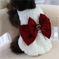 Halloween Pet Rabbit Fur Dress Clothes Cute Bow Dog Clothing Autumn Winter Rabbit Fur Material Teddy Bear Warm Coat Dog Dresses ClothesDolls Accessories. 