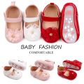 Baby Girl Shoes Spring and Summer PU Sandal Cute Flower Fashion Baby Mary Jane 11cm/11.5cm/12cm for Toddler 0-12 Months BBW3096. 
