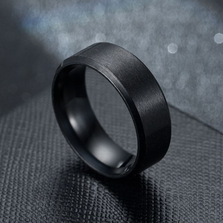 Stainless%20Steel%20Black%20Charms%20Rings%20Men%20Wedding%20Ring%20Engagement%20Ring%208mm%20Simple%20Men%20Ring%20Smooth%20Fashion%20Jewelry%20-%20Image%205