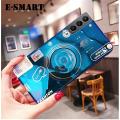 Phone Case Samsung Galaxy S22 Back Cover Cute 3D Design Camera Phone Cases with Stand Holder Lanyard Soft Silicone Shockproof Samsung S22 Case.