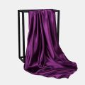 【Hey my home】90cm Solid Colors Neckerchief Hijab For Women Silk Satin Headband Hair Scarves Female Square Shawls Head Ladies. 