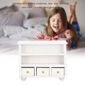 Mini Cabinet, Composite Wood Stylish Well Workmanship Gorgeous Doll House White Cabinet for Shower Room for Girls. 