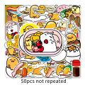 50/60pcs Cute Kawaii Cartoon Lazy Egg Sticker. 