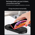 X416 3 In 1 Wireess Charger Foldable Phone Holder Wireless Charger Compatible with iPhone/Samsung/iWatch/Airpods Gray. 