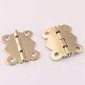 4pcs Golden Metal Hinge for Cabinet Door, Small Box Hinges Butterfly Shape for Small Jewelry Box.