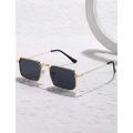Square metal frame sunglasses 2023. 
