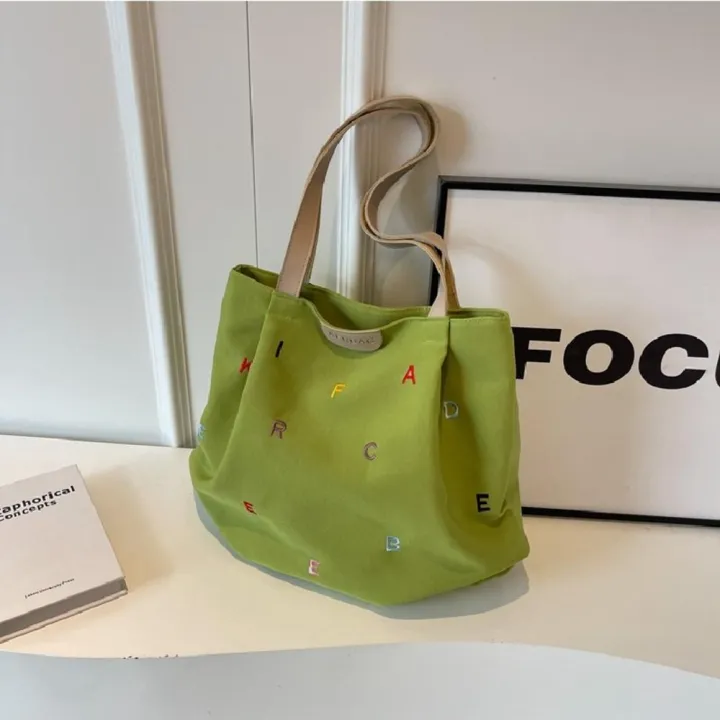 Embroidered%20Tote%20Bag%20Durable%20Portable%20Canvas%20Shoulder%20Bag%20Large%20Capacity%20Fashion%20Storage%20Bag%20for%20Casual%20Grocery%20Shopping%20Book%20Carrying%20Women%20Accessory%20Pouch%20-%20Image%207