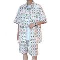 Daily Men Sets Short Sleeve Hawaiian Shirt And Shorts Chinese Mahjong Printing Casual Shirts Beach Two Pieces Suit Fashion Wear. 