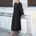 ZANZEA Muslimah Wanita Muslim Dubai Abaya Kaftan Lengan Panjang Krew Leher Maxi Baju Pakaian.