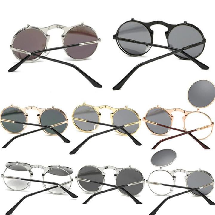 %E3%80%90linfang%20store%E3%80%91(NEW)Retro%20Vintage%20Gothic%20Round%20Flip%20Sunglasses%20-%20Image%206