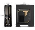Segotep Chariot TF Mid Tower Gaming Computer Case Support ATX M-ATX ITX Motherboard - Black and Golden.