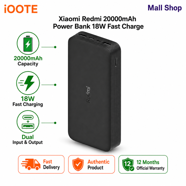 Xiaomi%20Redmi%2020000mAh%2018W%20Fast%20Charging%20Power%20Bank%20%7C%20Dual%20Input%20&%20Dual%20Output,%20Bi-Directional%20Fast%20Charge,%20iPhone%20Compatible%20%7C%201%20Year%20Official%20Warranty%20-%20Image%202