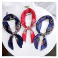 2023 Fashion Bandana Hair Scarf For Women Paisley Print Kerchief Silk Satin Head Scarfs Square Shawl Wraps Neck Scarves For Lady.