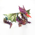 3D Printed Dragon Mech Spitfire Dragon Flying Dragon Articulated Winged Dragon Crystal Dragon Fidget Toy Home Decor Birthday Gift Fayshow. 