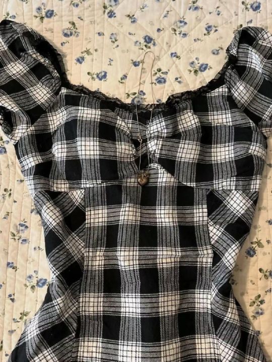 Kawaii%20Dress%20korean%20Sweet%20Cute%20Plaid%20Lace%20Dresses%20Summer%20Women%20Short%20Skirt%20Vintage%20Aesthetic%20Fairycore%20Y2K%20Preppy%20Clothing%20-%20Image%202