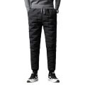 Winter Men's 90% White Duck Down Pants High Quality Slim Straight Snow Pants Warm Down Padded Trousers Male Clothing Y39.