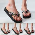 Slippers Platform Flip-flops Sandals Satin Beach Fashion Rainbows For Women Flip Flops House Flip Flops For Women Arch Support. 