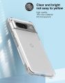 Google Pixel 8 TPU Back Cover Shockproof Silicone Bumper - Transparent. 