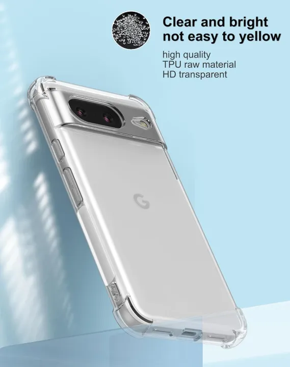 Google%20Pixel%208%20TPU%20Back%20Cover%20Shockproof%20Silicone%20Bumper%20-%20Transparent%20-%20Image%203