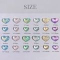 1Bag 3D Transparent Love Heart Charm For Nail Art Decoration Clear Resin Nail Charms Rhinestone Jewelry for Manicure Accessories. 
