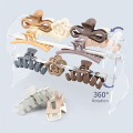 Acrylic Claw Clip Organizer Holder,360Degree Rotating Claw Clip Holder and Storage,Hair Clip Organizer Display for Women. 