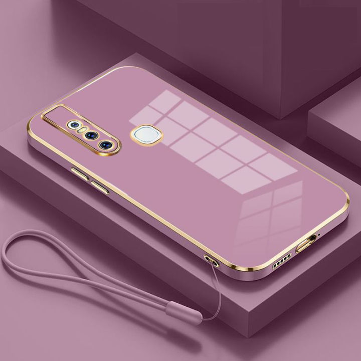 For vivo V15 Case Luxury Square Plating vivo V15 Pro Phone Case Vivo 1819 vivo 1818 ShockProof Soft Back Cover Fundas