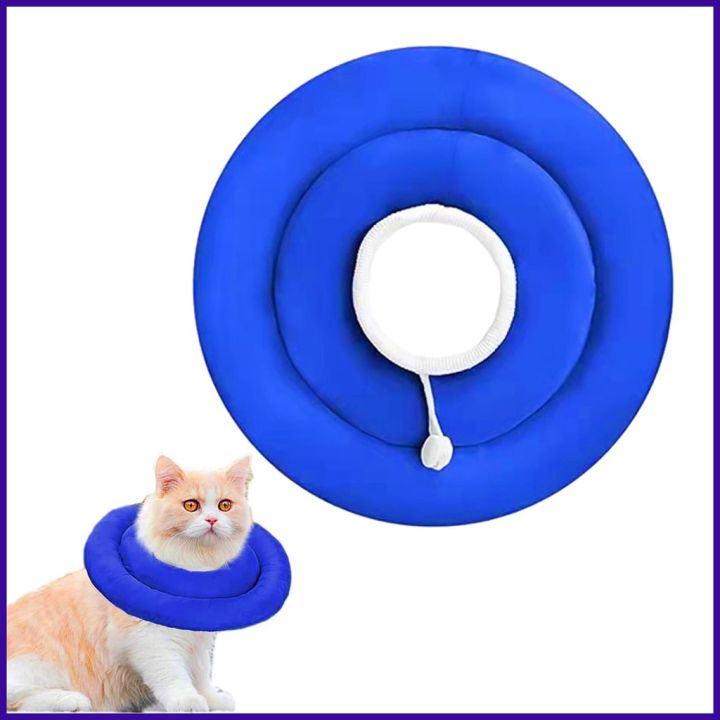 Dog Elizabethan Collar Cat Recovery Collar Stop Licking Adjustable Cat Neck  Pillow Waterproof Dog Soft Cone for gelaoph