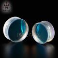 KUBOOZ Fashion Transparent Glass Colorful Ear Piercing Plugs Gauges Expanders Body Jewelry Earring Tunnels Stretchers 2PCS.