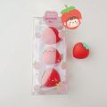 New Fruit Cosmetic Egg Makeup Puff Kit Non-Latex Sponge Mango Peach Pear. 