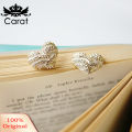 Women\'s Fashion Zebra Crystal Rhinestone Heart Shape Ear Stud Earrings Jewelry. 