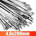 100/20PCS Cable Ties Multifunctional Metal Self Locking Zip Tie Clamps Reusable Stainless Steel Fastening Ring Cable Accessories. 