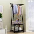 Triangle Movable Clothing Shelf Coat Rack Removable Bedroom Clothes Hanger Floor Stand Coat Rack. 