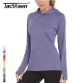 TACVASEN UPF50+ Breathable Long Sleeve Hoodie T-shirts Womens Sun/UV Protection Casual Hooded T shirts Outdoor Sports Pullover. 