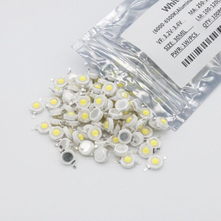 20Pcs- 8mm Bead Diameter WHITE Color 3 Watt DC 3.7V Ultra Bright White 3W COB LED SMD Chip 3.7V DIY LED Light Bulbs