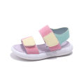 【Bestseller】 36 size 26-love pink girls kids soft patchwork can girls sandals 2024 summer kids beach shoes women's sports open-toe sandals.