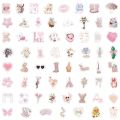 10/30/60pcs INS Style Pink Coquette Stickers Aesthetic Cartoon Decoration Decals Waterproof DIY Stationery Laptop Kawaii Sticker. 