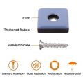 BRADOO- 16pcs Furniture Sliders 40mm Furniture Leg Protectors with Screws Square Chair Leg Protectors Furniture Glide Pads.