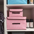 Home Fabric Non-Woven Fabric Storage Box Storage Box with Lid Foldable Clothing Clutter Portable and Dustproof Storage.