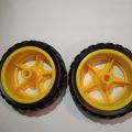 2 pieces of Smart Robot Car wheel Tyres needed with Gear Motor.