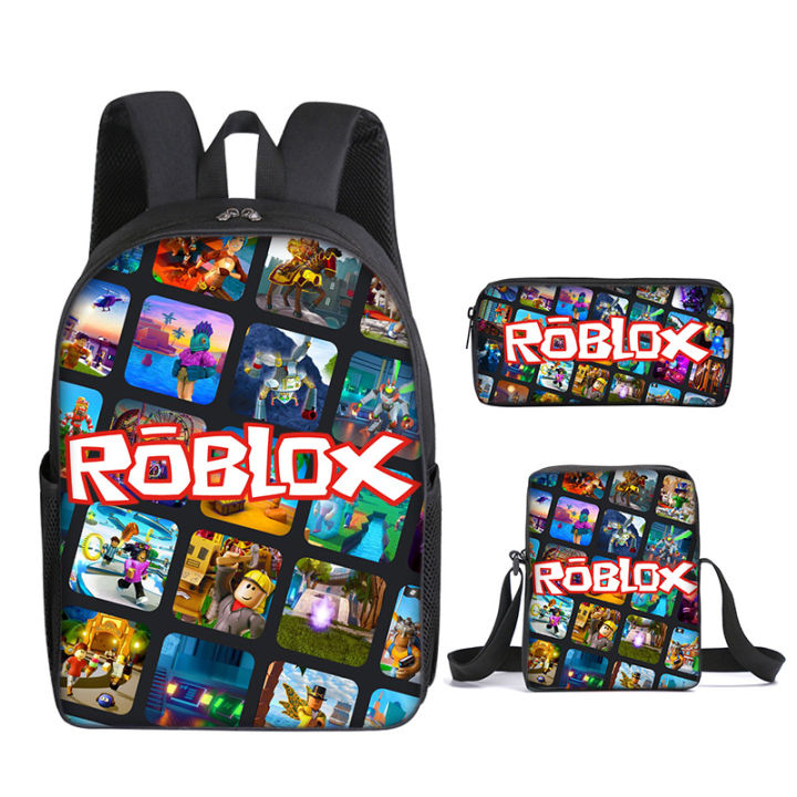 Minecraft luggage, school bag, three-piece set, game peripherals, backpacks, shoulder bags, pencil cases, primary and secondary school students, backpacks