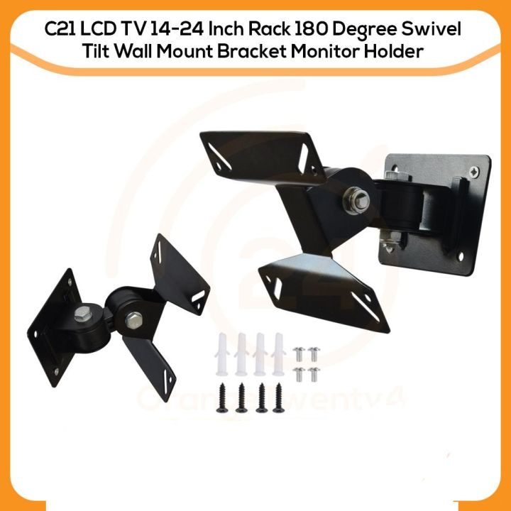 Universal%20TV%20Wall%20Mount%20Swivel%20Tilt%20180%20Degrees%20PC%20Monitor%20TV%20Bracket%2014-24%20Inch%20-%20Image%202
