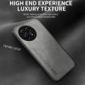 Luxury Plain Skin Texture Leather Casing For Xiaomi Civi 4 Pro 5G 2024 Civi4 Civi4Pro Automatic Suction Camera Protect Matte PC Hard Case Business Shockproof Phone Case Back Cover.