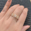 Charming Design Sterling Silver Plated Flower Ring For Girls.