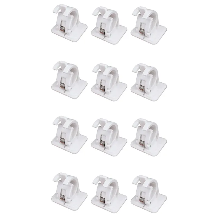 12X%20Rod%20Holder%20Pipe%20Clamp%20Wall%20Mount%20with%20Self%20Adhesive%20No%20Drilling%20for%20Shower%20Curtain%20Tube%20in%20Home,Kitchen%20-%20Image%203