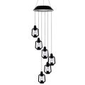 Durable Changing Solar Powered Lanterns Wind Chime Wind Mobile LED Light, Gzero Spiral Spinner Windchime Portable Outdoor Chime for Patio, Deck, Yard, Garden, Home. 