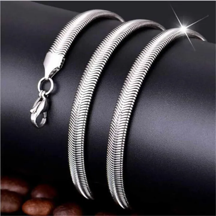 Stainless%20steel%20Snake%20Chain%20Necklace%20For%20Men%20Silver%20Snake%20Necklace%20-%20Image%204