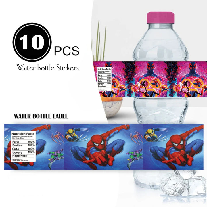 10/30%20Pc%20Superhero%20Spiderman%20Water%20Bottle%20Labels%20Avengers%20Theme%20Waterproof%20Stickers%20for%20Kids%20Boys%20Birthday%20Baby%20Shower%20Supplies%20-%20Image%202