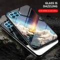 Back Cover For OPPO F17 Case Moon and Star Tempered Glass Protector Protection Cover for OPPO F17 Phone cases. 